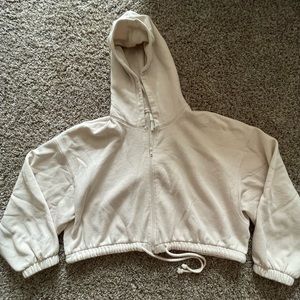 H&M cropped zip up hoodie